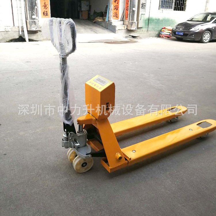 2吨电子称手动搬运车 3吨称重液压叉车 叉车称托盘车