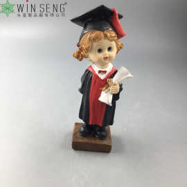 创意树脂摇头娃娃 卡通摇头公仔 家居桌面摆饰 毕业礼品纪念品