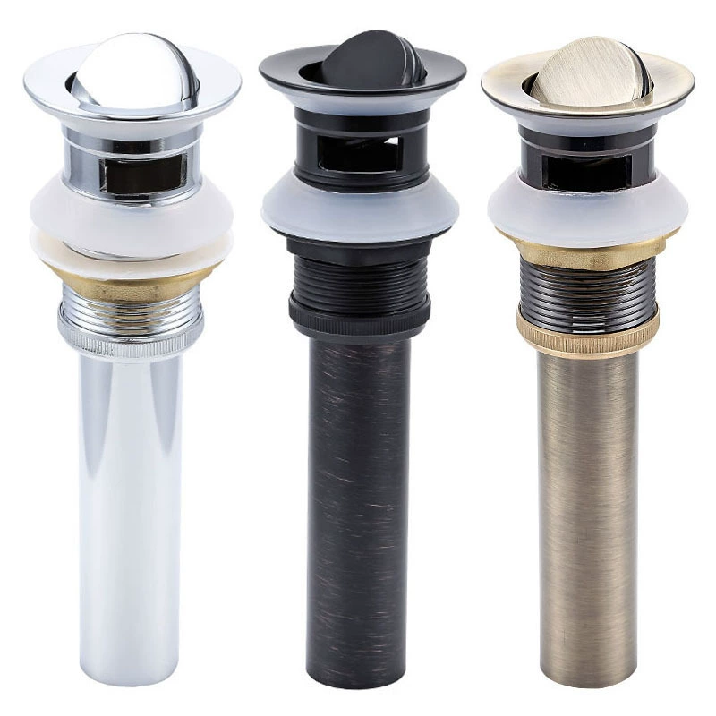 Все-медный клапан для слива с гальваническим покрытием Античный умывальник для умывальника латунный антиблокировочный и герметичный сливной бассейн