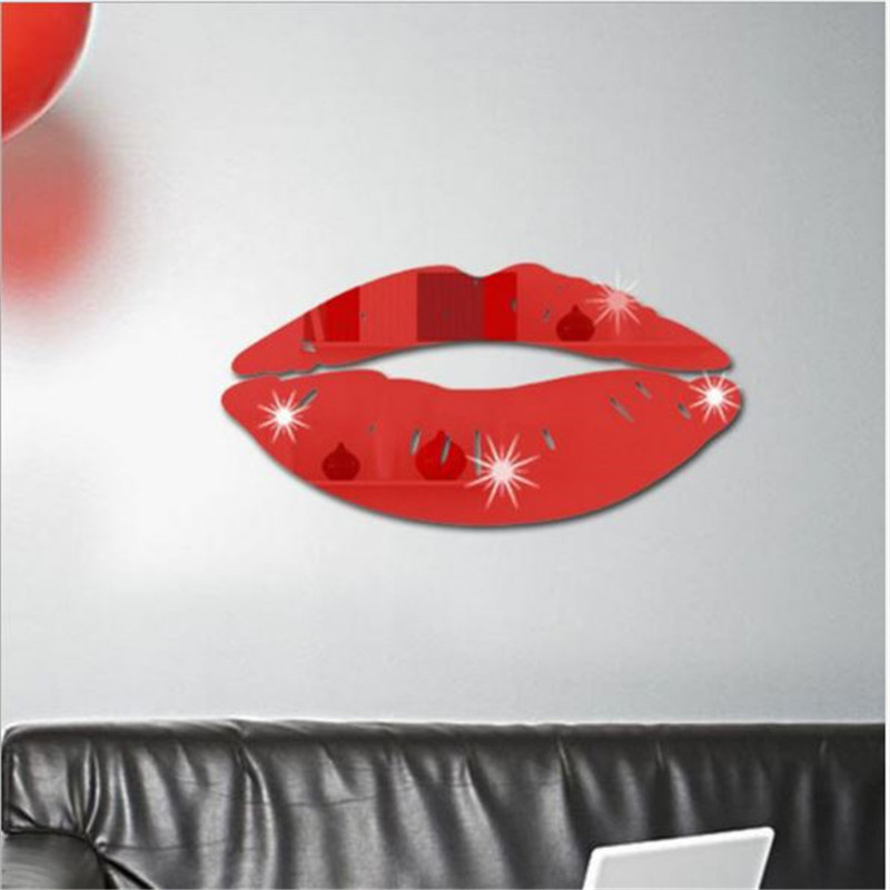 Amazon Hot Selling 3D Mirror Acrylic Kiss Lip Wall Stickers Art Mural Decal Stickers Home Decorative Stickers Amazon Hot Selling 3D Mirror Acrylic Kiss Lip Wall Stickers Art Mural Decal Stickers Home Decorative Stickers