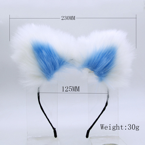 Multi-color tail plush hair clip ear role-playing makeup metal anal plug chrysanthemum sex toy SM