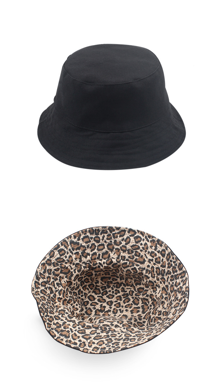 Fashion Hat Women Double-sided Wearing Fashionable Hipster Leopard-print Basin Hat Trend Retro Student Wild Couple Fisherman Hat Nihaojewelry display picture 4