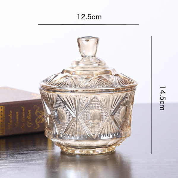 European -style luxury crystal glass sugar tank storage jewelry…
