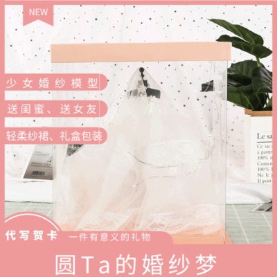 婚紗模型禮盒七夕情人生日畢業禮物抖音網紅款送女生閨蜜壹件代發