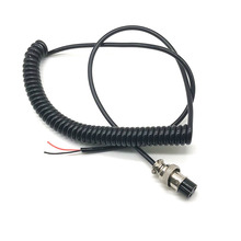 亮面螺旋線霧面電纜彈弓線直銷優質紅黑2芯PU彈簧線 廠家