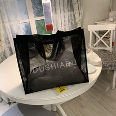 New Korean-style is mesh transparent shopping bag for women, handbag fitness bag beach bag trendy mom bag extra large capacity