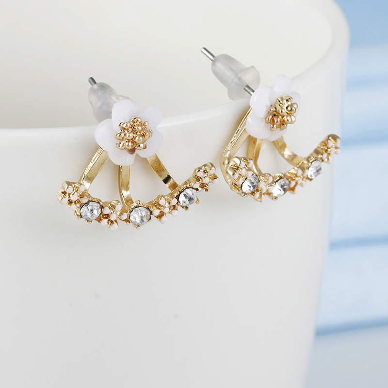 Geometric Pattern Women'S Gender Fashion Geometric Plating Alloy Rhinestones Zircon Earrings