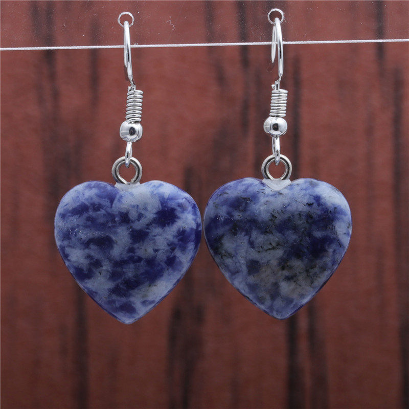 Turquoise Heart Earrings display picture 11