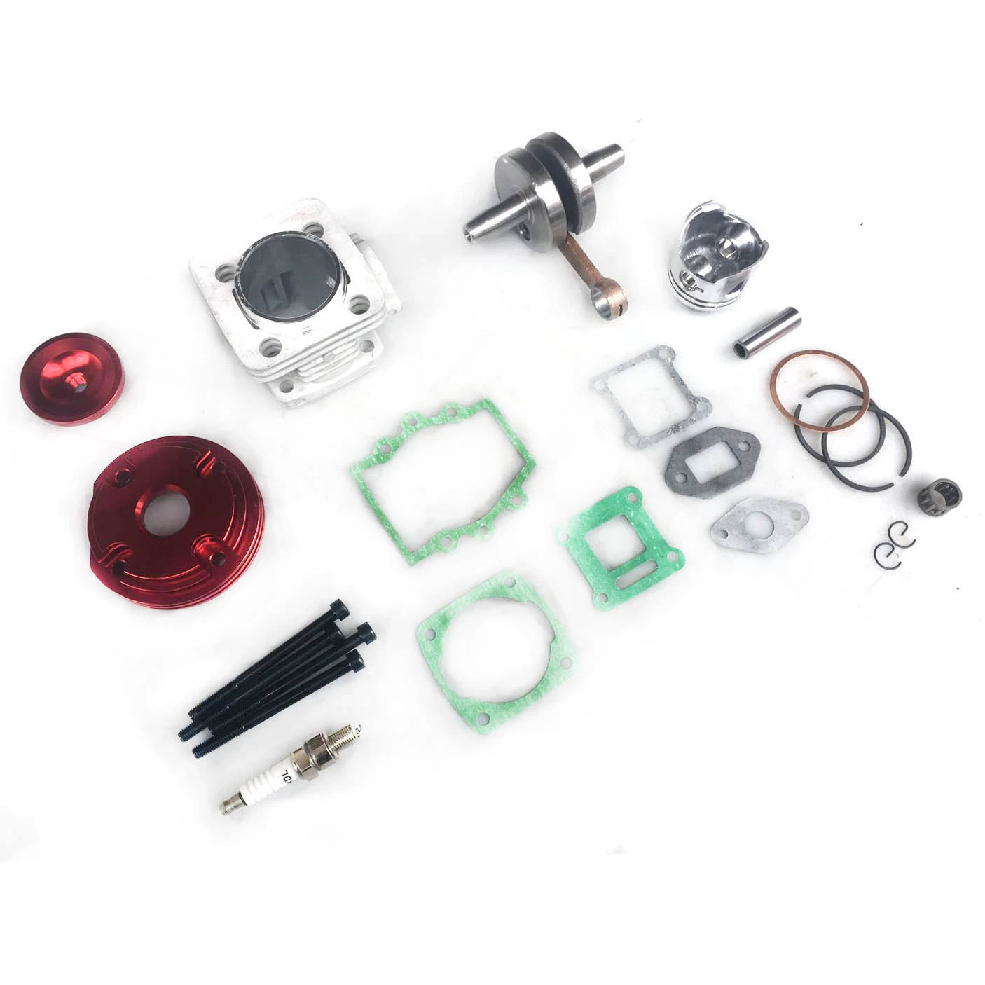 49CC небольшой спортивный автомобиль Lia двухтактный двигатель с модифицированной головкой цилиндра CNC мини-мотоцикл комплект цилиндров