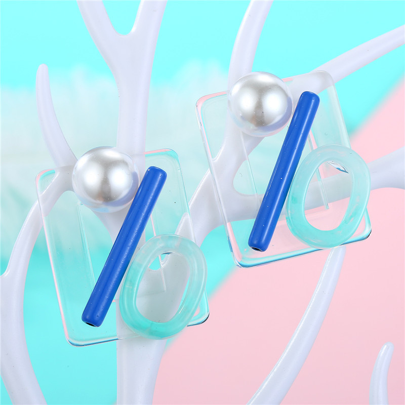 Jewelry Geometric Acrylic Earrings Pearl Earrings Wholesales Yiwu Suppliers China display picture 5