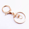 Golden metal keychain, set, accessory, 3 piece set