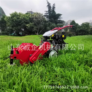2020升级版手扶式果园菜地除草碎草机 柴油动力锰钢锯齿刃割草机