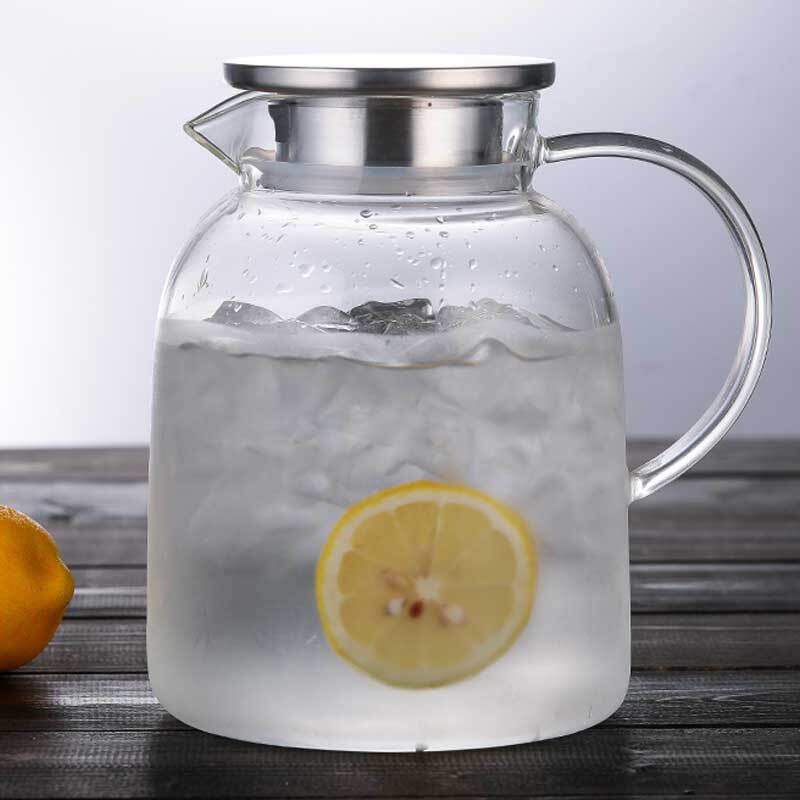 日本创意玻璃冷水壶耐热耐高温透明夏天凉水壶套装家用简约凉水杯|ru