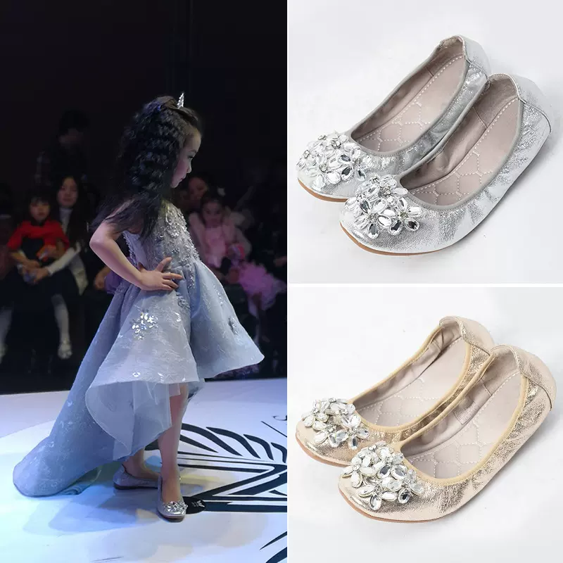 公主鞋女童皮鞋2021春秋新款儿童平底单鞋中大童软底小女孩豆豆鞋