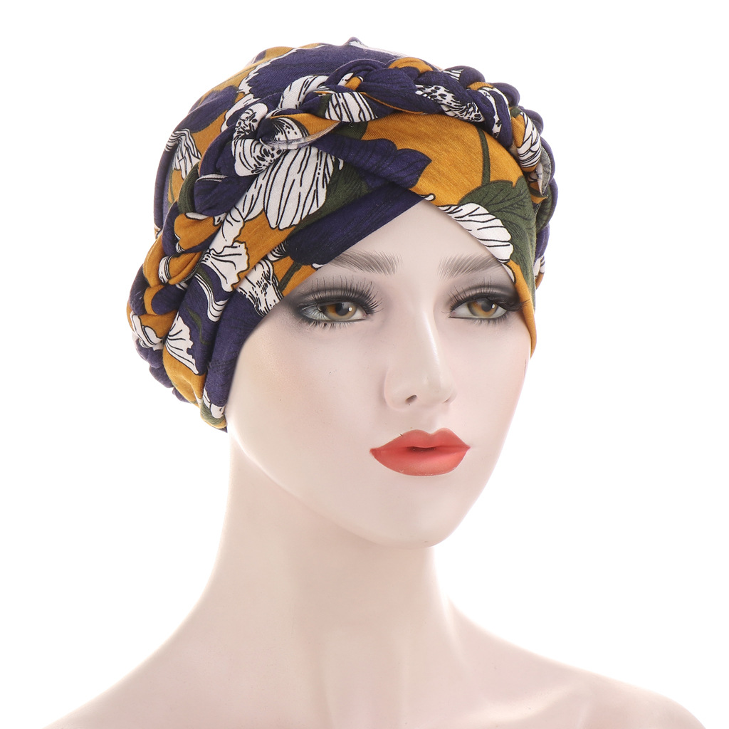 Tie-dye Sanded Milk Silk Fabric Braid Hat display picture 6