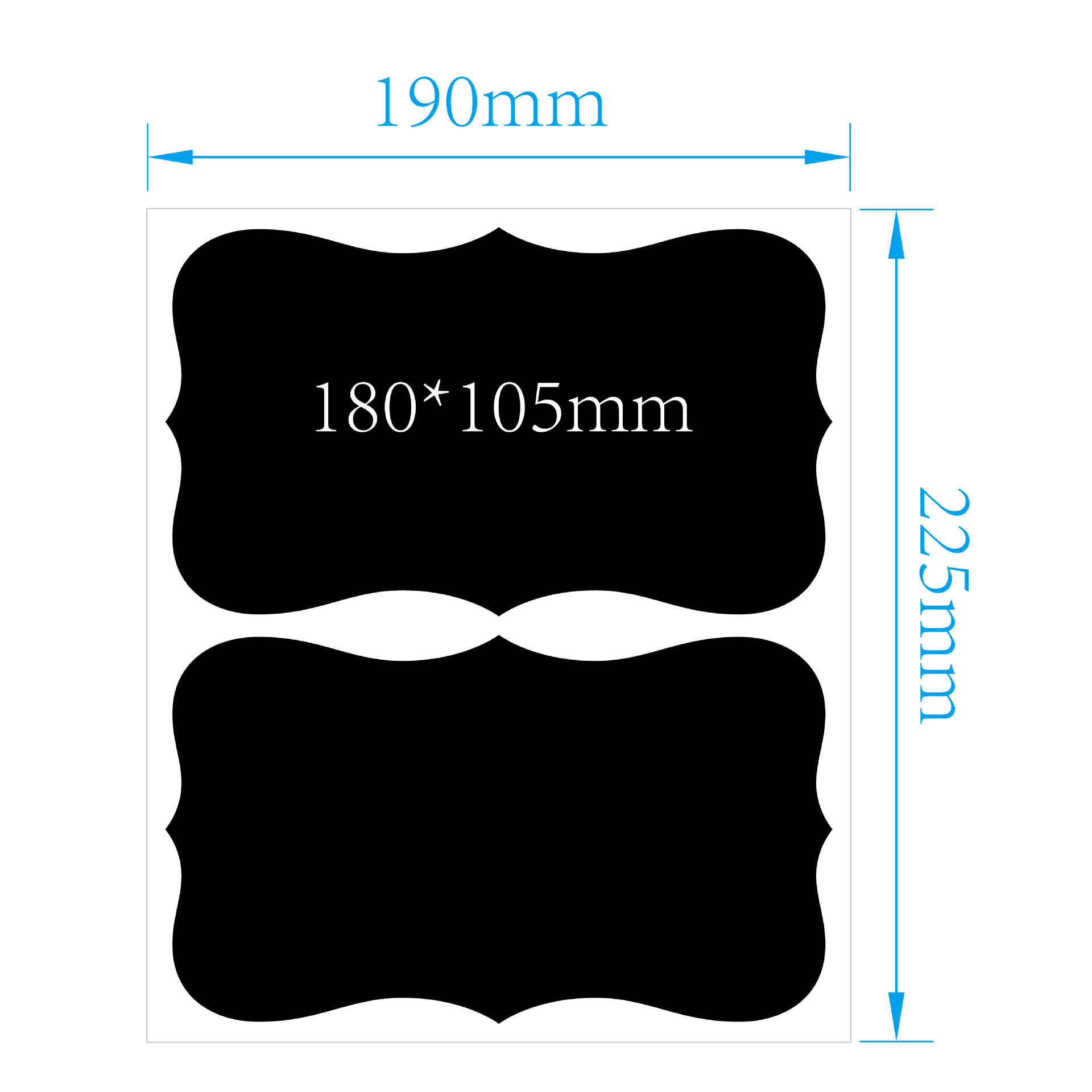 Creative Self-adhesive Label Special-shaped Black Pvc Irregular Stickers display picture 7