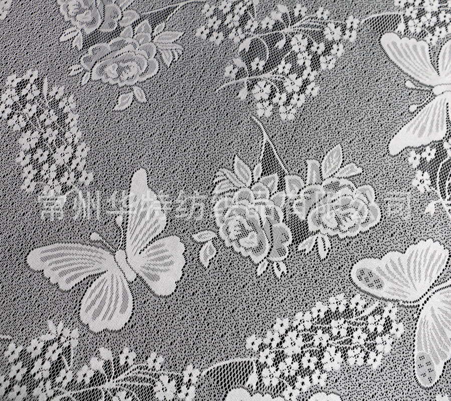 全涤蝴蝶花 经编提花面料 全涤蕾丝 花边面料 女装面料 时尚花边