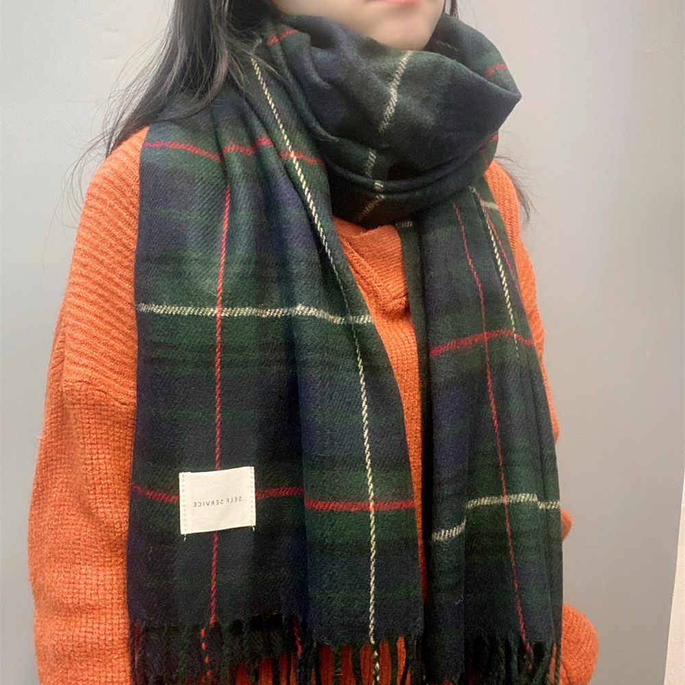 Imitation Cashmere Plaid Scarf display picture 5