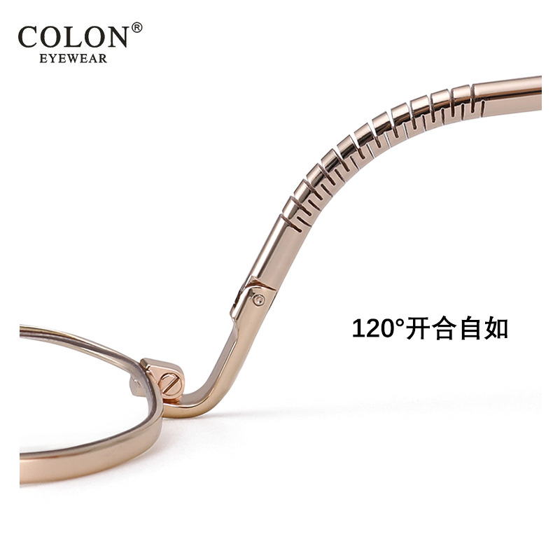 時尚圓形復(fù)古光學(xué)鏡多邊形全框防藍光眼鏡雙色男女金屬光學(xué)框