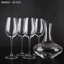 新款手工水晶玻璃酒具五件套红酒杯加醒酒器套装高脚杯酒具