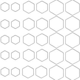 60 件耳环六边形 闭口圈 吊坠串珠环 铜圈  珠宝制作套件