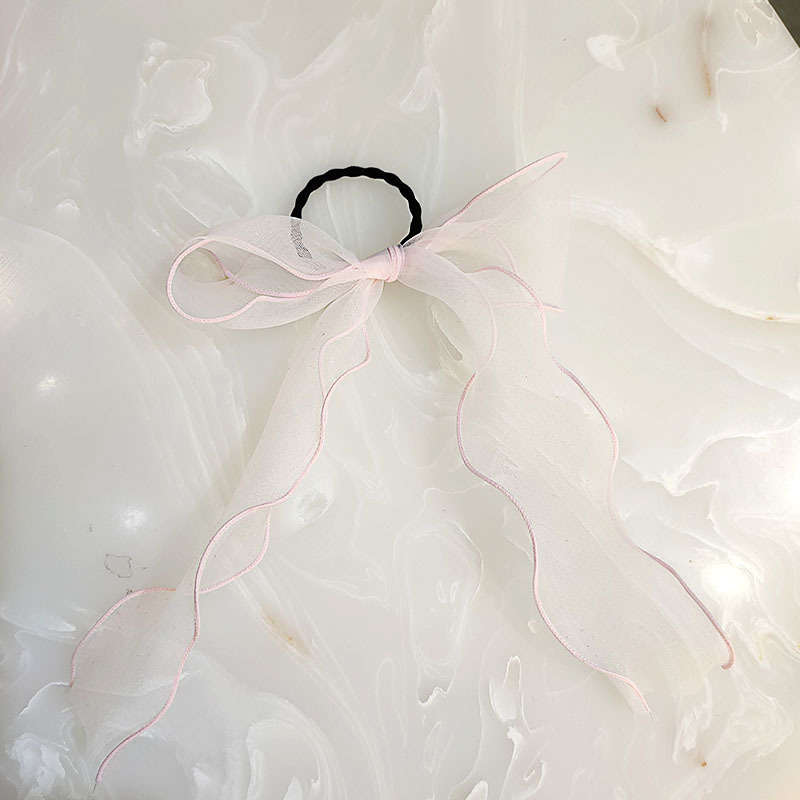 Japanische Und Koreanische Super Fairy Streamer Haars Eil Mode Organza Haars Chleife Kleine Frische Einfarbige Schleife Gummiband Kopf Bedeckung Mädchen display picture 9