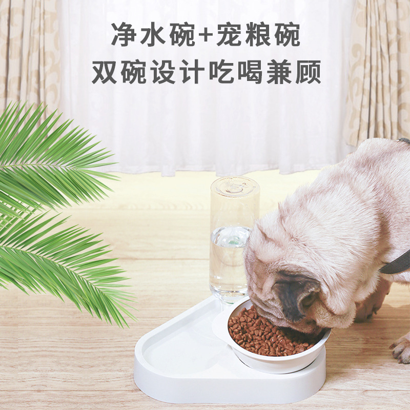 厂家直销毛球星人宠物碗武汉狗碗机械三体自动进食饮水宠物喂食碗|ms