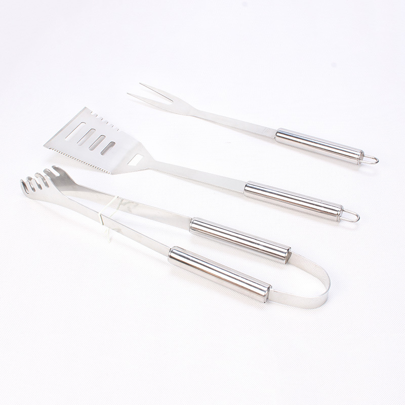 Directo de fábrica de acero inoxidable barbacoa utensilios familia al aire libre barbacoa traje tenedor pala clip combinación herramienta traje