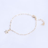 Beach ankle bracelet handmade, accessory with tassels, European style, simple and elegant design