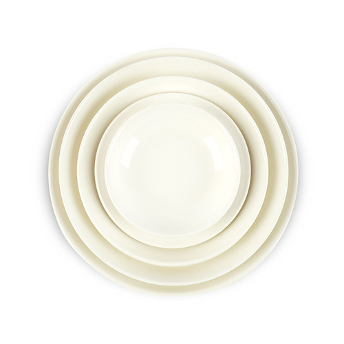 Manufacturer wholesale white ceramic water dish four-inch five-inch eight-inch calligraphy ink dish watercolor painting pigment palette