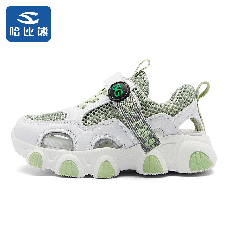 哈比熊童鞋2020夏季新款儿童单鞋男童镂空运动鞋女童透气凉鞋代发