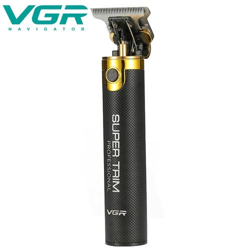 VGR Cross-border New Electric Retro Oil Shear T9 Push White Carving Small Clipper Salon Hair Cutter V-082
