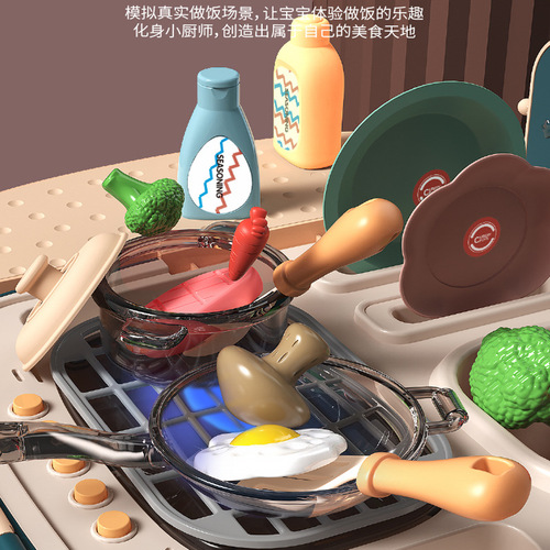 Simulated kitchen shopping cart two-in-one children's play house cooking kitchen toy for boys and girls