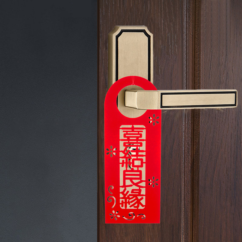 Door handle wedding decoration supplies bridal room decoration door lock small hanging accessories wedding gate hanging decorations