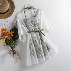 Women's three-piece swimsuit, belly cover, slimming, conservative, split, sexy, Korean Instagram fairy style, hot spring plus-size swimsuit