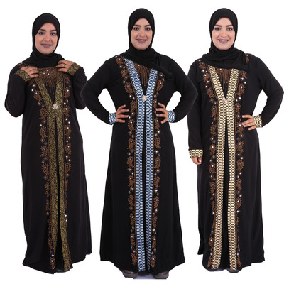 穆斯林女长袍 时尚时装烫钻一件代发 速卖通 亚马逊 EBAY热销产品|ru