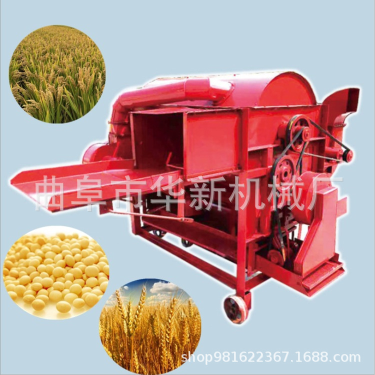 华新谷子麦子水稻高粱脱粒机 100型稻麦脱粒机 多功能打谷机