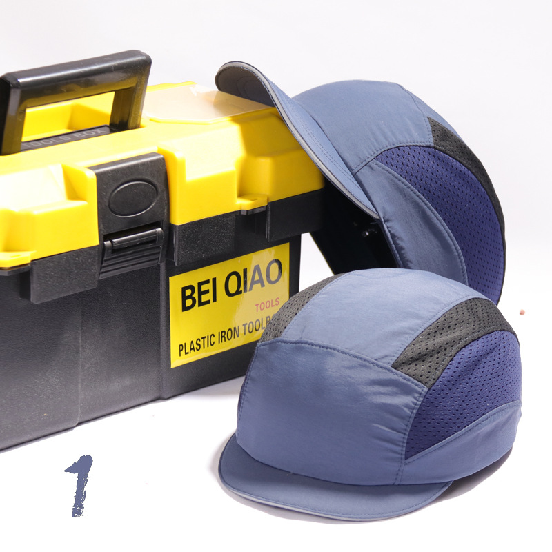 ABS防撞帽壳轻薄透气头盔帽 机场气配厂专业人员配戴布式安全帽