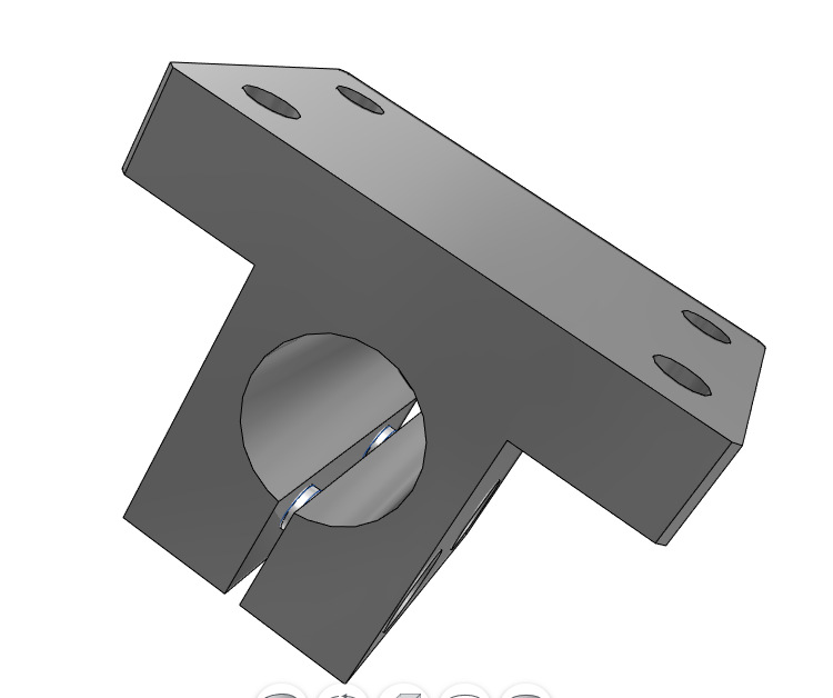 光轴菱型卧式固定支撑座SHF8加厚安装支架加厚光轴支撑座4安装孔