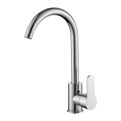 Stainless steel 304 electroplated mirror surface washbasin faucet for cold and hot dishwashing kitchen sink faucet