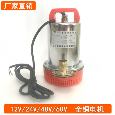 直流潜水泵12V24V48V60V72V家用船用水泵电动车抽水机电瓶泵1寸