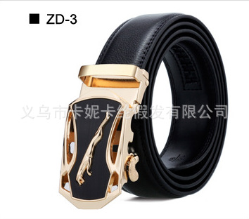 Cinturón de hombre de negocios de cuero 100% puro venta caliente hebilla automática para hombre