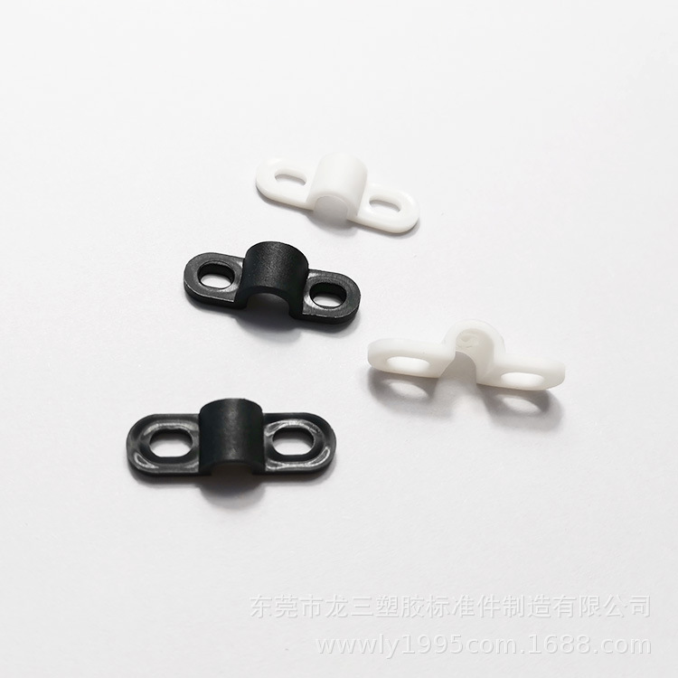 龙三厂家供应弧形压线扣桥型桥型压线板一字型压线夹孔距18mm