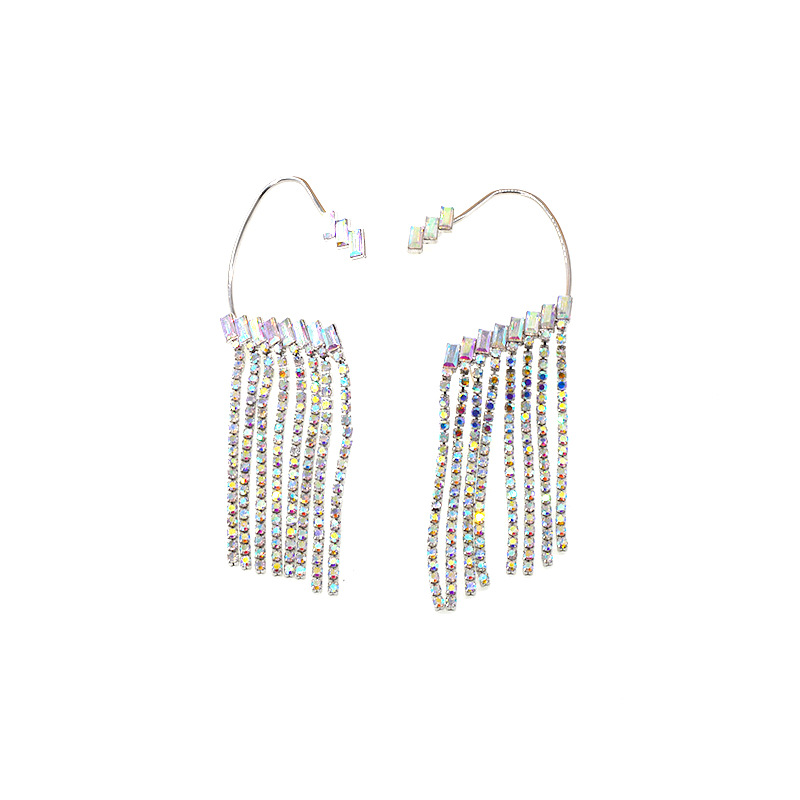 Boucles D&#39;oreilles Pompon Strass display picture 6