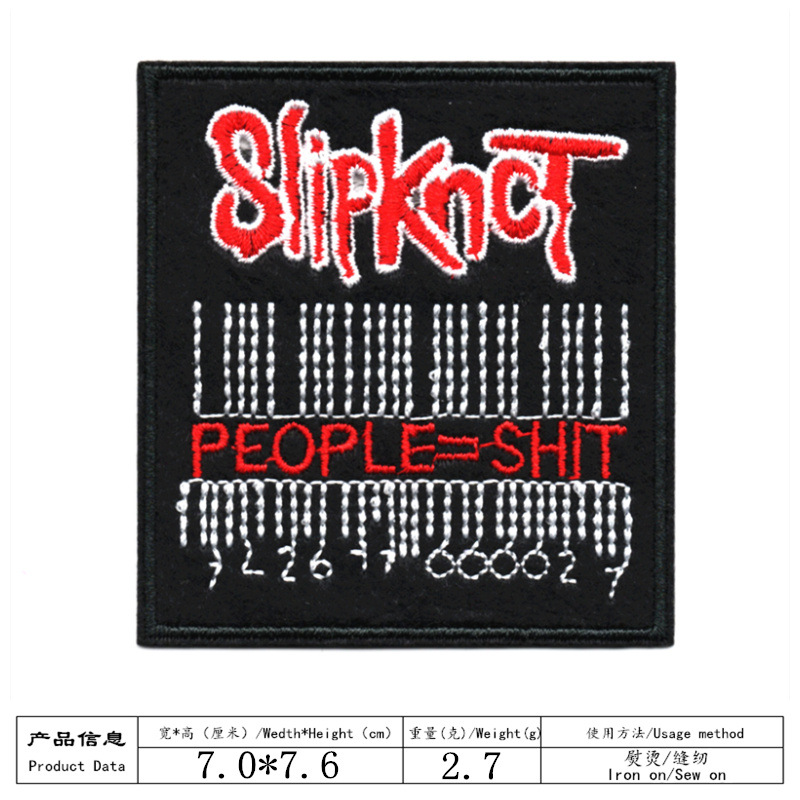 AliExpress insignia parche bordado pegatinas de tela bordado negro blanco rojo Inglés pegatinas de tela Inglés letras rectangulares
