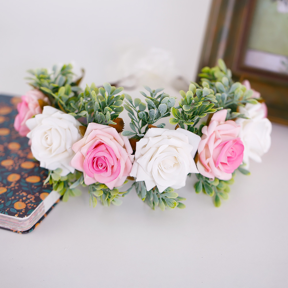 Suministro transfronterizo guirnalda hecha a mano guirnalda de Navidad vacaciones junto al mar accesorios de la boda tocado de franela accesorios ajustables para el cabello