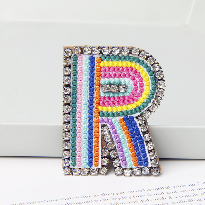 Simple Style Letter Rhinestone Embroidery Women's Brooches 1 Piece display picture 23