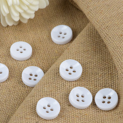 樹脂紐扣四眼黑白純色襯衣領口袖扣內窩心平底碗形T恤衫紐扣廠家