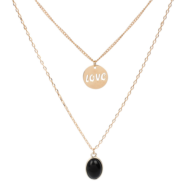 Paragraph Love Personality Multi-layer Necklace New Letter Layered Women's Necklace  display picture 3