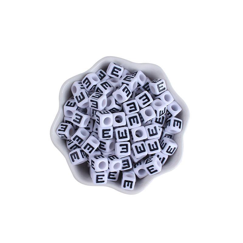 7mm plástico 26 inglés letras DIY creativo bebé nombre personalizado chupete cadena pulsera Accesorios